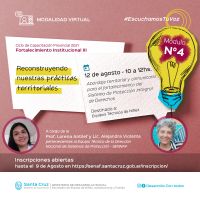 Se abren las inscripciones para el 4° Taller de capacitación destinada a Equipos de trabajo de Niñez y Adolescencia