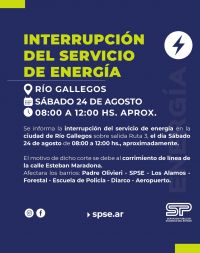 Interrupción del servicio de energía en Río Gallegos