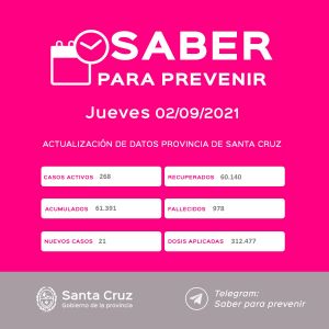 Saber Para Prevenir | Informe Epidemiológico | Jueves 2 de septiembre