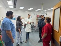 Salud: Visita y relevamiento en el Hospital Lombardich de San Julián