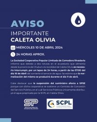 Interrupción del Servicio de Agua en Caleta Olivia