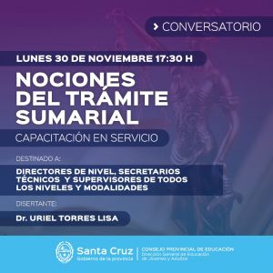 Educación realizó capacitación sobre “Nociones del Trámite Sumarial”
