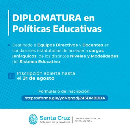 Se encuentra abierta la preinscripción para la Diplomatura en Políticas Educativas