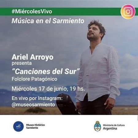Ariel Arroyo presenta esta tarde “Canciones del Sur”