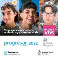 Se encuentra abierta la segunda convocatoria a inscripción para las Becas Progresar