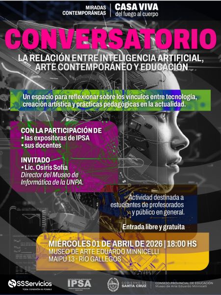 Invitan a participar de un conversatorio sobre inteligencia artificial, arte y educación
