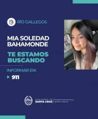 #TeEstamosBuscando: se necesita dar con el paradero de Mia Soledad Bahamonde