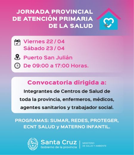 Se realizarán jornadas de atención primaria de la salud en Puerto San Julián