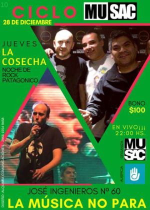 Llega al Ciclo Musac lo mejor del Rock Patagónico