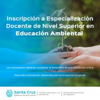 Inscripciones abiertas para la Especialización Docente Superior en Educación Ambiental