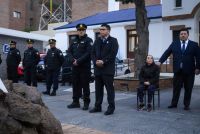 El gobernador Claudio Vidal junto al Jefe de la Policía de Santa Cruz.