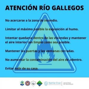 Atención Río Gallegos: Acciones que se concretan para sofocar el incendio de pastizales