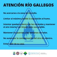 Atención Río Gallegos: Acciones que se concretan para sofocar el incendio de pastizales