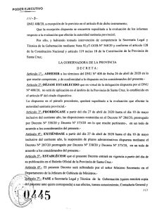 La provincia adhirió al DNU 408/20 extendiendo el aislamiento hasta el 10 de mayo