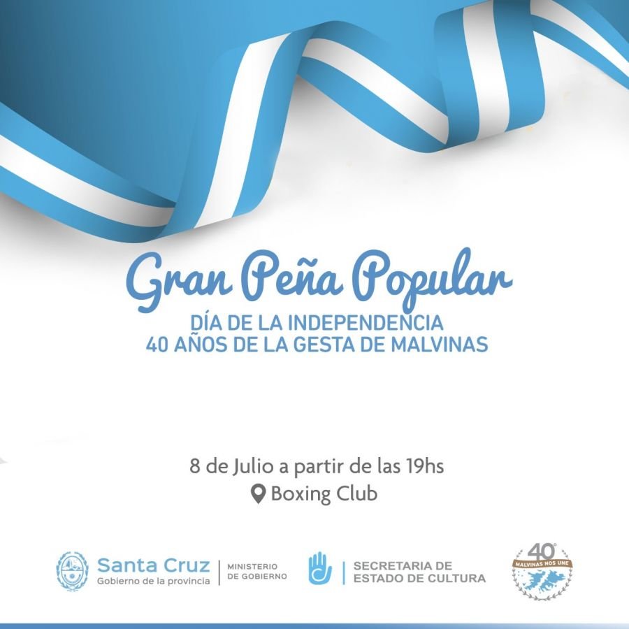 Se realizará peña popular por el Día de la Independencia