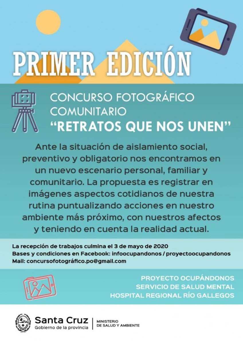 Convocan a participar del Concurso Fotográfico “Retratos que nos unen”
