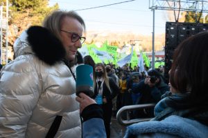 Alicia acompañó a la comunidad de El Calafate en la inauguración del Cine Municipal