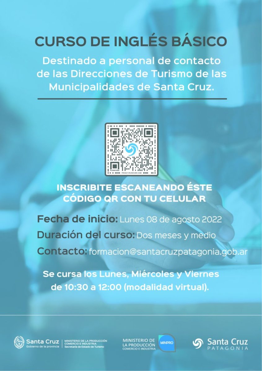 Turismo brindará curso de inglés a los municipios de Santa Cruz