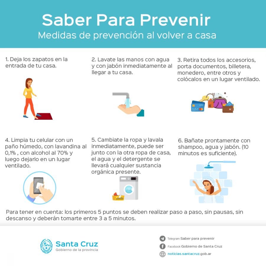 Recomendaciones de prevención para volver a casa