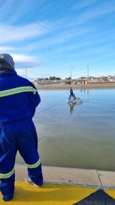 Avanzan los trabajos en la planta de tratamientos de efluentes cloacales de Puerto San Julián