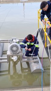 Servicios Públicos observó los avances en los trabajos que se concretan en planta de tratamiento de efluentes cloacales