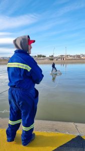 Servicios Públicos observó los avances en los trabajos que se concretan en planta de tratamiento de efluentes cloacales