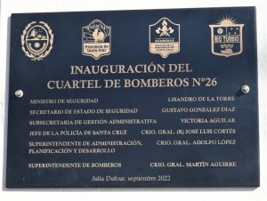De La Torre: “El Cuartel de Bomberos de Julia Dufour es una inversión muy importante del Gobierno a través del Fondo UNIRSE”
