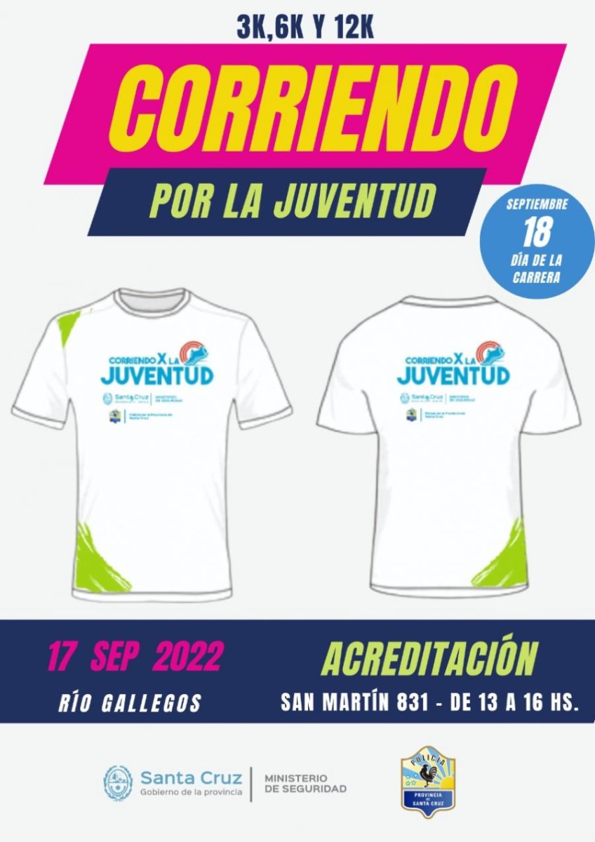 El sábado 17 se realizará la acreditación para la carrera “Corriendo por la juventud”