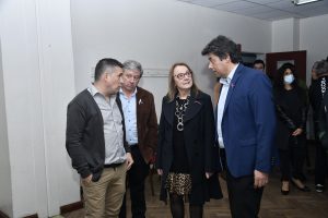 Alicia participó del acto de entrega de luminarias al Atlético Boxing Club de Río Gallegos