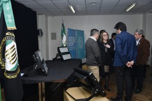 Alicia participó del acto de entrega de luminarias al Atlético Boxing Club de Río Gallegos