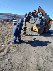 Servicios Públicos comenzó la provisión de materiales para la iluminación del acceso a Río Turbio