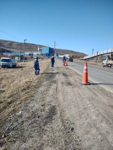 Servicios Públicos comenzó la provisión de materiales para la iluminación del acceso a Río Turbio