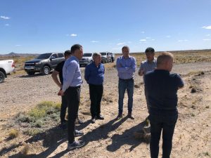 Autoridades visitaron el predio donde se emplazará el Centro de Distribuidor de Energía en Las Heras