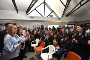 Alicia dialogó con integrantes de cooperativas de familias en Caleta Olivia