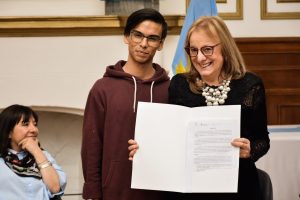 Alicia recibió a estudiantes que forman parte del Parlamento Juvenil del Mercosur