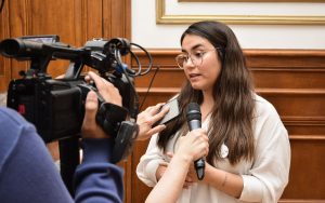 Alicia recibió a estudiantes que forman parte del Parlamento Juvenil del Mercosur