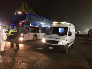Operativo de control en terminales por llegada de santacruceños y santacruceñas