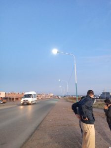 Servicios Públicos inauguró obras de iluminación en acceso sur a Caleta Olivia