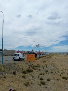 Servicios Públicos inauguró obras de iluminación en acceso sur a Caleta Olivia