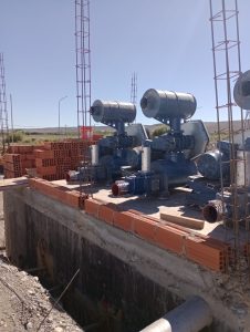 Avanzan las obras de la nueva planta de líquidos cloacales de Perito Moreno