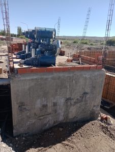 Avanzan las obras de la nueva planta de líquidos cloacales de Perito Moreno