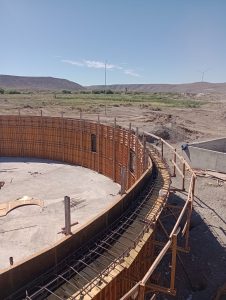Avanzan las obras de la nueva planta de líquidos cloacales de Perito Moreno