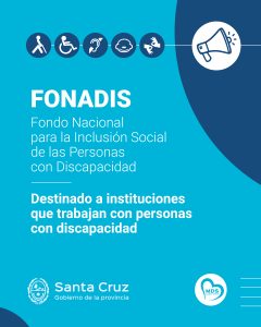 Santa Cruz adhiere al Fondo Nacional para la Inclusión Social de las Personas con Discapacidad