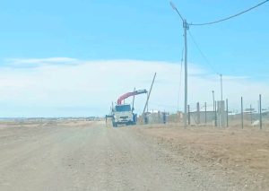 Nueva red eléctrica en el barrio Ayres Argentinos de Río Gallegos
