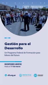 Convocan a participar de una nueva edición del Programa Gestión para el Desarrollo