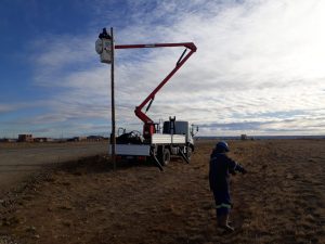 Servicios Públicos instala iluminación LED en accesos a barrios de Río Gallegos