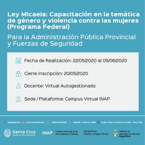 Perspectiva de Género: Ley Micaela para todas las aéreas de seguridad y de las fuerzas provinciales