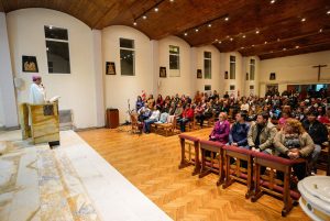 Alicia acompañó la última misa del Obispo García Cuerva al frente de la Diócesis de Rio Gallegos