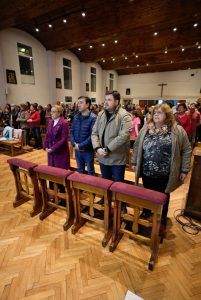 Alicia acompañó la última misa del Obispo García Cuerva al frente de la Diócesis de Rio Gallegos