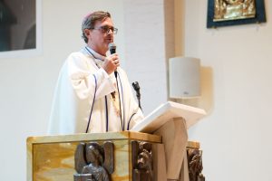 Alicia acompañó la última misa del Obispo García Cuerva al frente de la Diócesis de Rio Gallegos